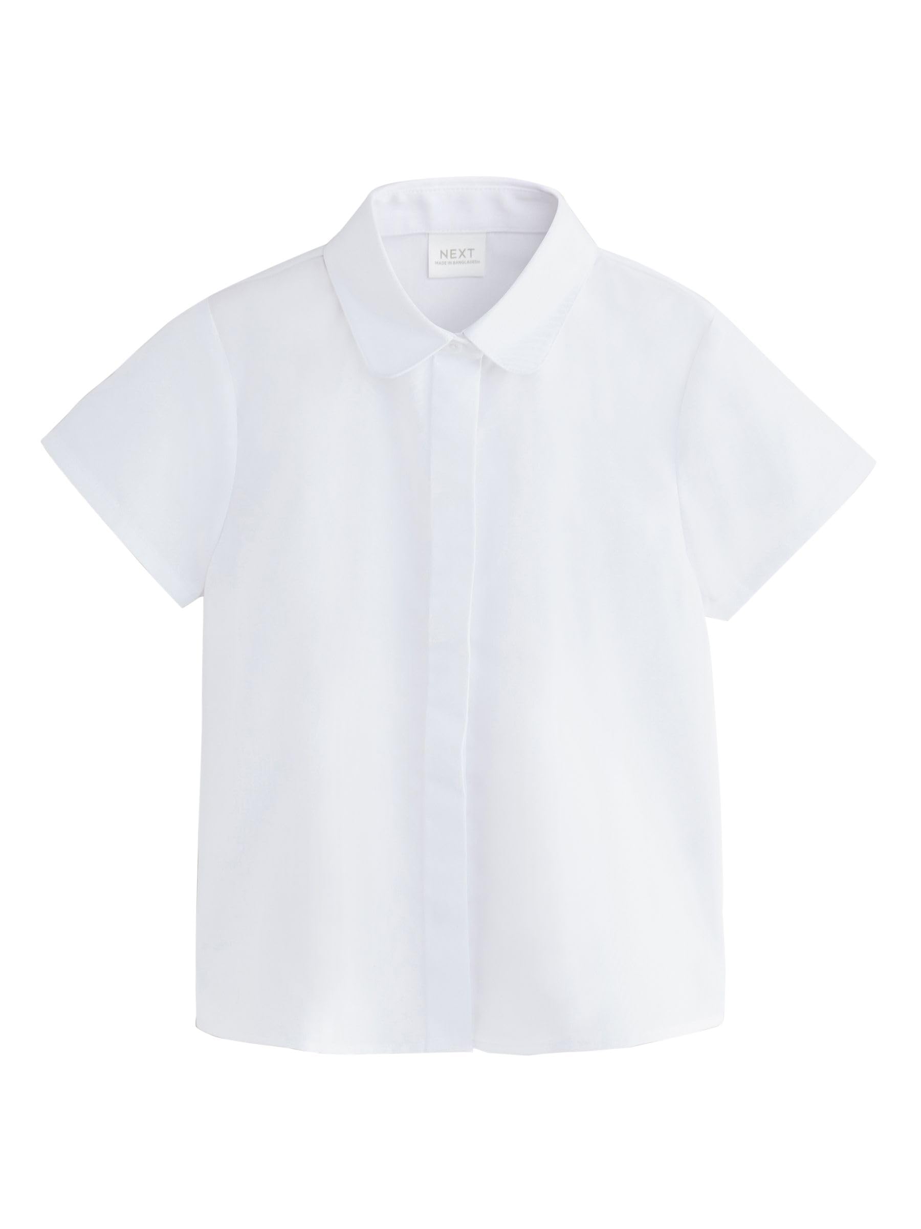NEXT Fille Chemise d'école ajustée Manches Courtes, Lot de 5