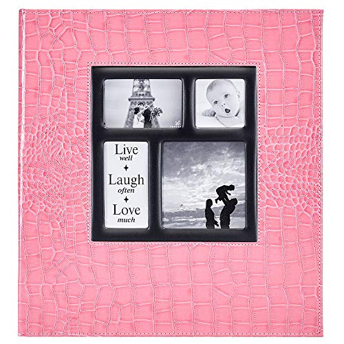 Ywlake Fotoalbum, 10 x 15 cm, 600 Taschen, Krokodilmuster, extra großes Fassungsvermögen, Familienfotoalbum, für 600…