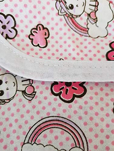 JOGO LENÇOL BERÇO BEBÊ ESTAMPADO BABYCORNIO ROSA SULBRASIL 3 PEÇAS