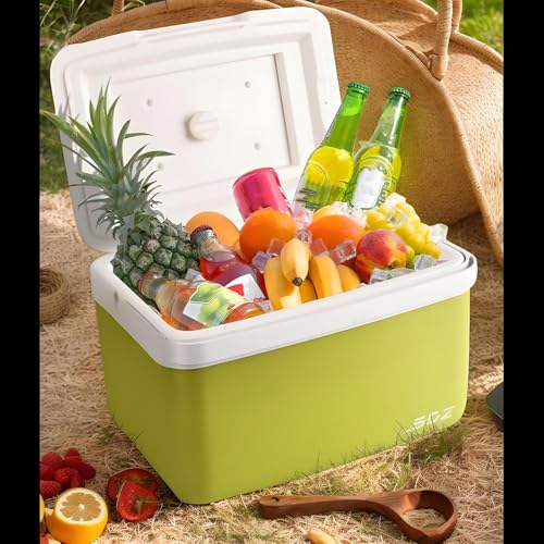 Bolsa nevera para camping, recipiente térmico a prueba de fugas, caja de almacenamiento portátil con mango ergonómico, diseño aislante, bebidas, aperitivos, barbacoa, picnic, viajes, al aire libre - imagen 9