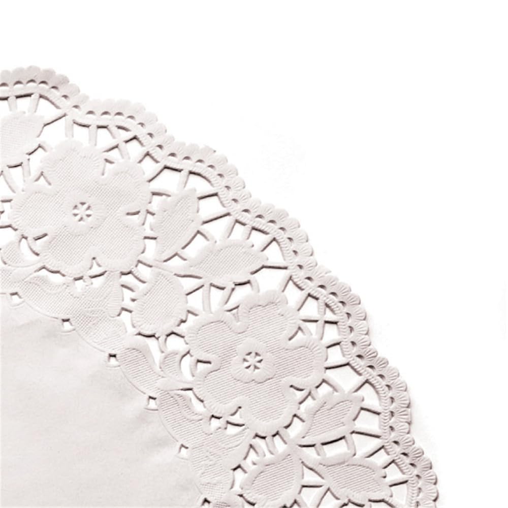 Garcia de Pou Round Doilies, Paper, White, 19 x 30 x 30 cm