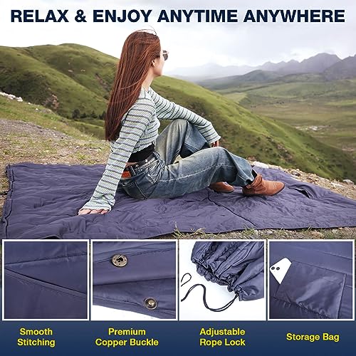 Dukuseek XA0188-NAVY BLUE Outdoor Wearable Camping Blanket thumb #3