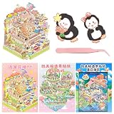 【Facile à Utiliser】La Mignon Scene Stickers 3D facilite son application. La pince fournie permet de placer les détails avec précision. 3d stickers scene est également réutilisable, ce qui vous permet d'ajuster la position et de créer de nouvelles combinaisons à tout moment, rendant le bricolage plus facile et plus amusant.