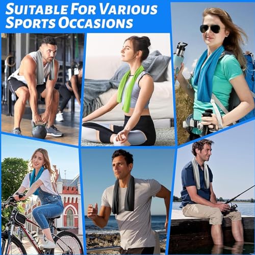 QXCFTW 6pc Gym Towels - Cooling, Sweat & Travel Towels for Neck, Yoga, Outdoor, Golf, Running, Hiking, Sports & Camping - Image 6