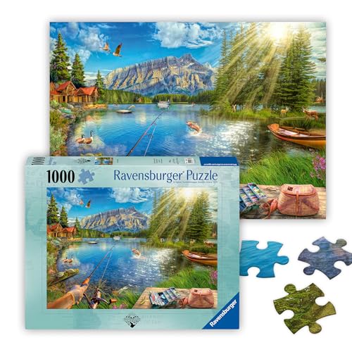 Ravensburger Life at The Lake 1000 Piece Jigsaw Puzzle for Adults - 12000877 - Handcrafted Tooling, Made in Germany, Every Piece Fits Together Perfectly