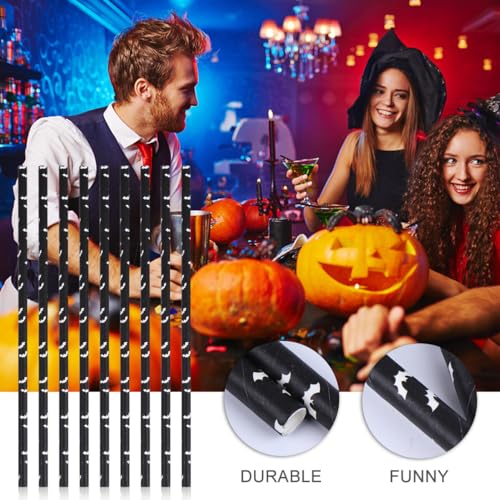 Pitillos de papel Halloween 50 unidades Ipetboom miniatura 2