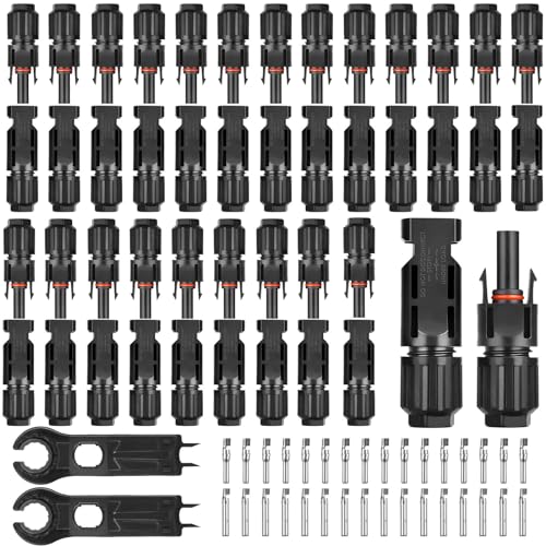 22 Paar Solarstecker Selizo IP67 Stecker Solarpanel Stecker Männlich/Weiblich Solarpanel Kabelstecker Solar Verbinder Photovoltaik Steckverbinder für 2.5/4/6 mm Solarpanel PV