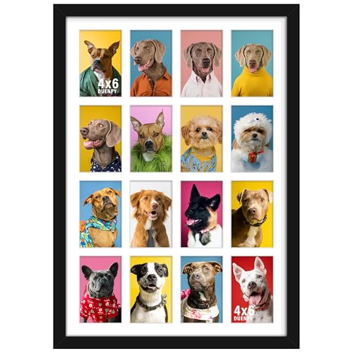 DUENPY 18x26 Collage Picture Frames Display Sixteen 4x6 Picture Collage