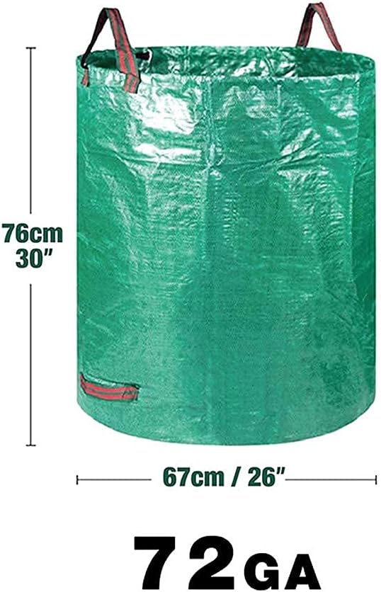 Maktliea heavy duty Waterproof Collapsible GardenBag 3-Pack 72 Gallons(H30, D26 inches) Garden Lawn and Leaf Bags Reuseable Yard Waste Bags with 4 Handles : Patio, Lawn & Garden