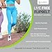 FlipBelt Women’s Running Leggings with Pockets, Running-Belt Leggings, XS, Azure