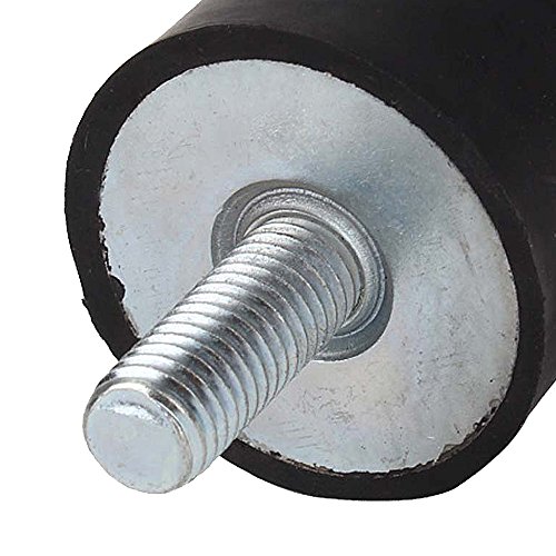 CNBTR Rubber Black Double Screw Silentblock 40x30mm M10 Anti-Vibration Mount for Industrial Set of 5 - Thumbnail 6
