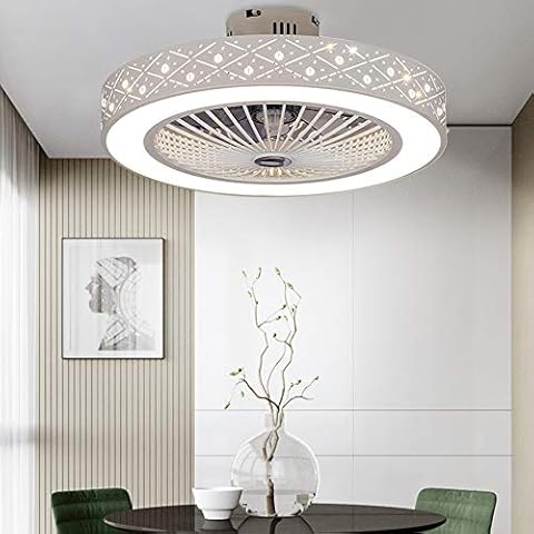 55 cm Ceiling Fan Light Remote Control LED Pineapple Beads Fan Lamp Dimmable Bedroom Office 220 V Cover