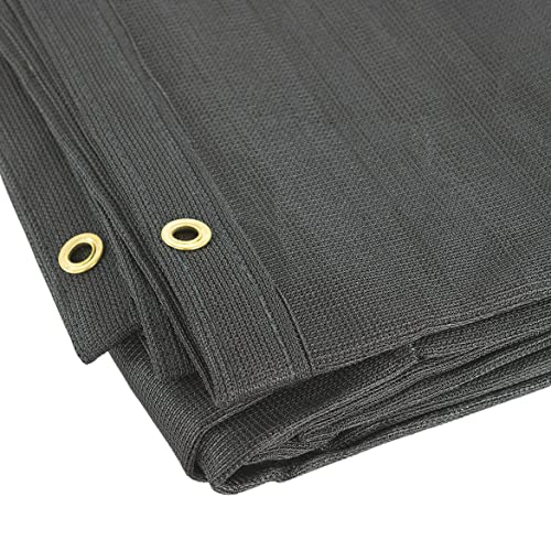 Heavy Duty Black Knitted Mesh Tarp with Grommets 60-70% Shade Use for Shade, Green House, Garden, Canopy, Pools, Dump Truck (12 Ft x 14 Ft.)