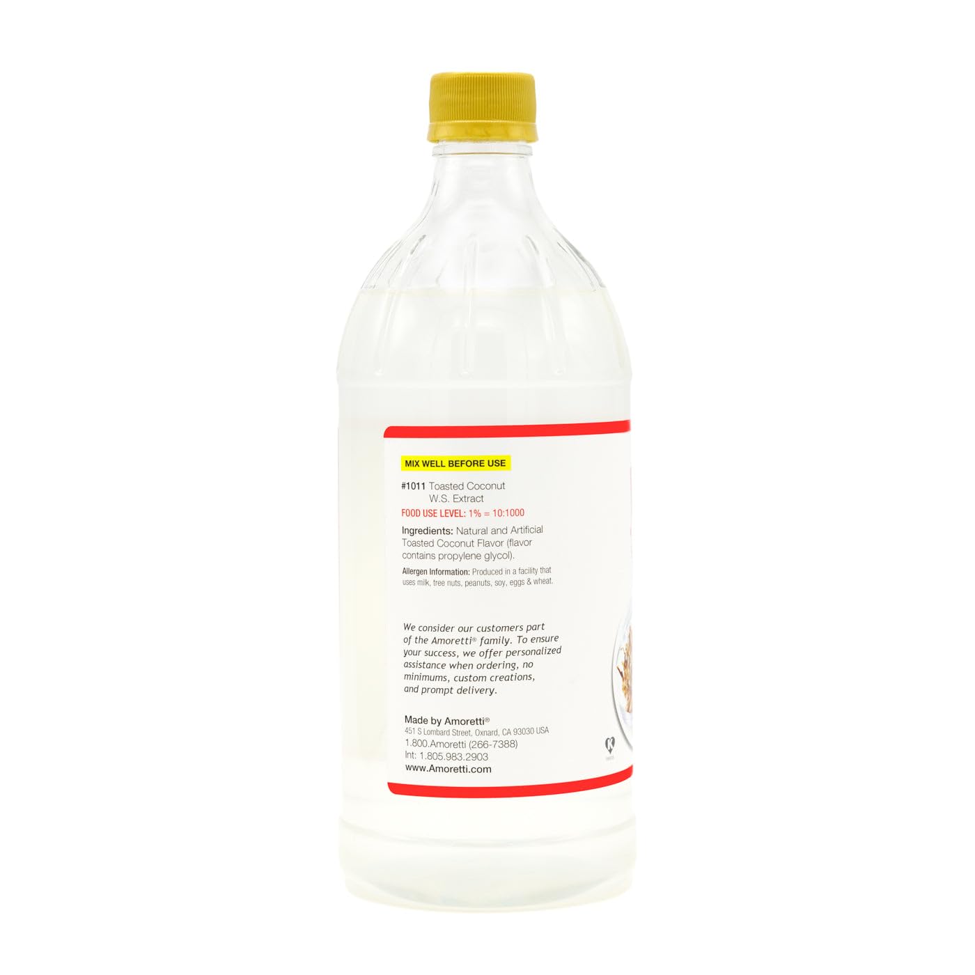 Amoretti - Toasted Coconut Extract Water Soluble 2 oz - Highly Concentrated & Perfect For Pastry, Savory, Brewing, and more, Preservative Free, Vegan, Kosher Pareve, Keto Friendly