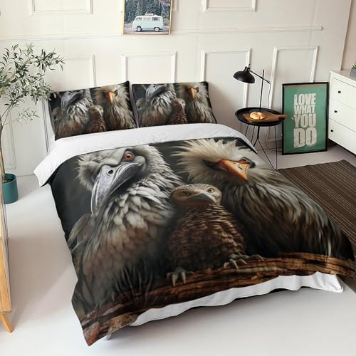 Funda nórdica de león 3D de microfibra boho 200x200 con fundas almohada 7