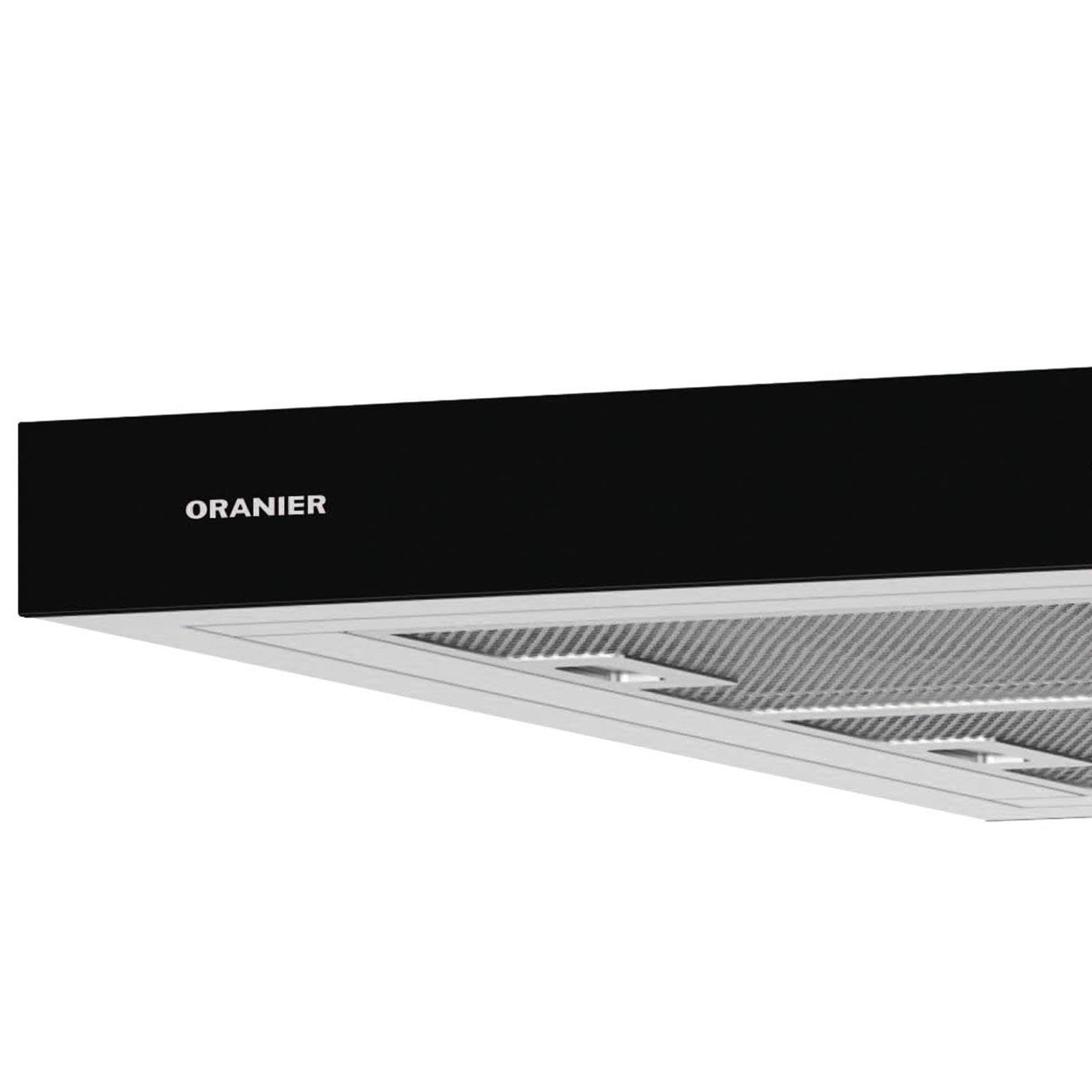 Oranier Inselhaube 90 cm Edelstahl ISOLA90E1 Dunstabzugshaube mit Glasfront 4 Leistungsstufen LightUp-Display