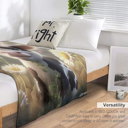 Couverture Polaire Vache Plaid Flannel Douce Plaid Chaud Lit Canapé