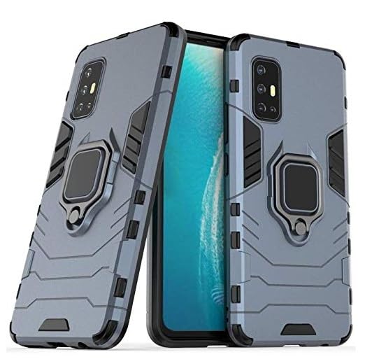 Image of ONELIKE 360 Shockproof Slim Drop Full Body Protection Robot Ring Phone Back Cover for vivo 1919 / vivo V17 - Blue