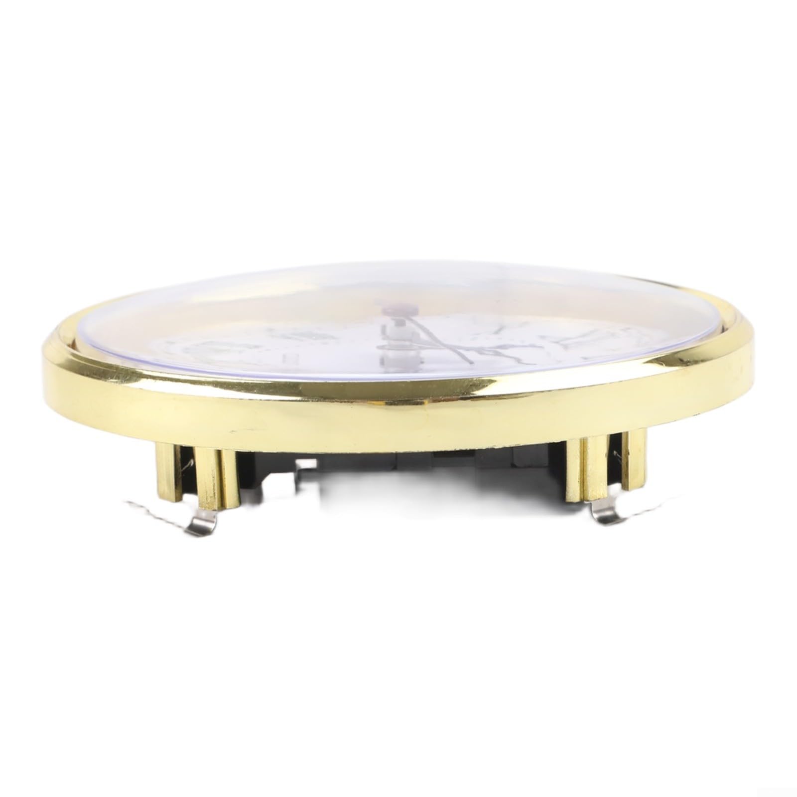 Goldener 110 mm Quarzuhr-Einsatz, eleganter Kunststoff für Zifferblatt für Heimdekoration, Handwerk, einfache Installation, Wand-Ersatzteil (mit Kartenwinkel)
