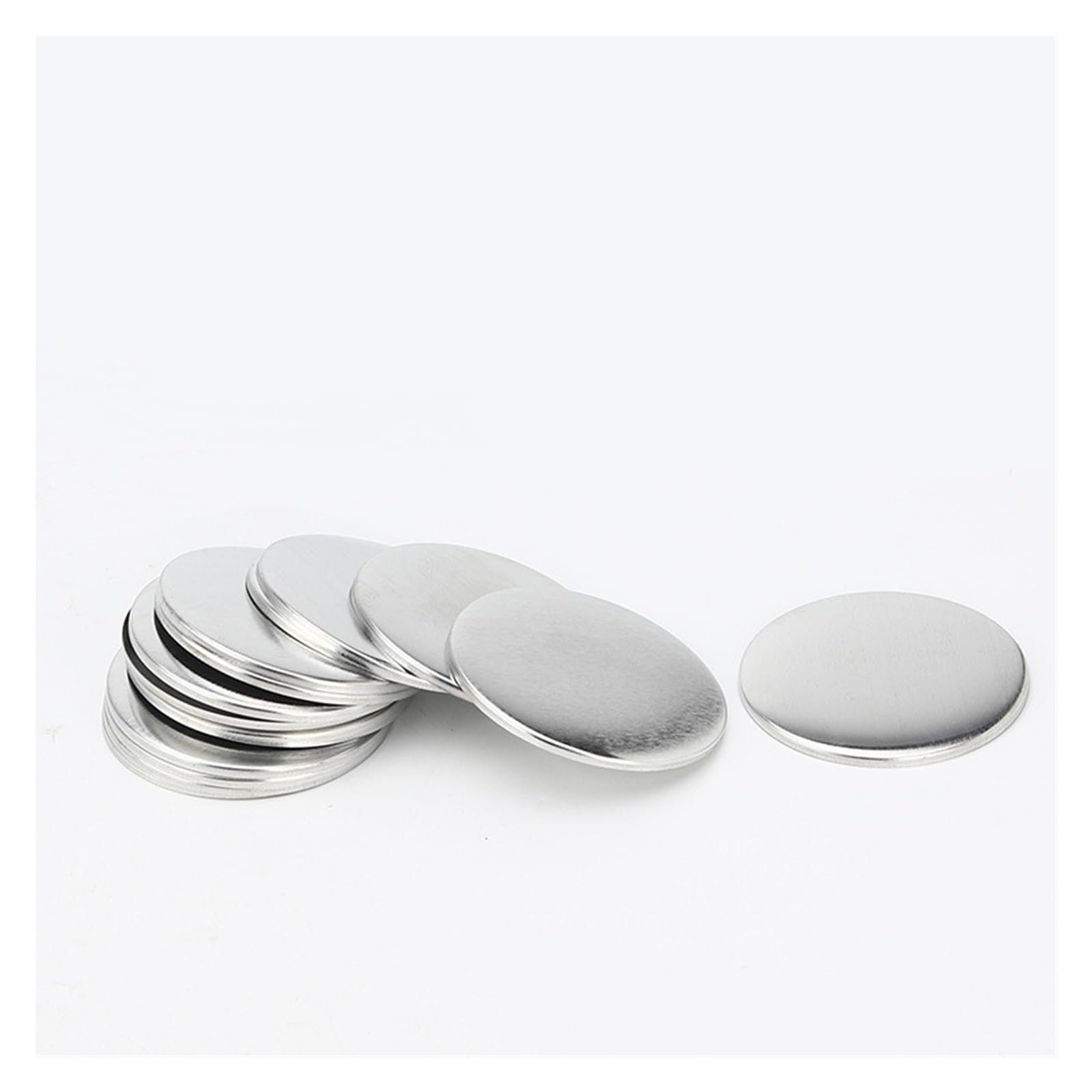 Blanko-Button-Pin-Abzeichen-Bausatz, 50 Sets Schlüsselschloss Spiegel Blanko Badge Button Pins Blanko DIY Bastelteile Maker 50 Stück 44/58mm(58mm)