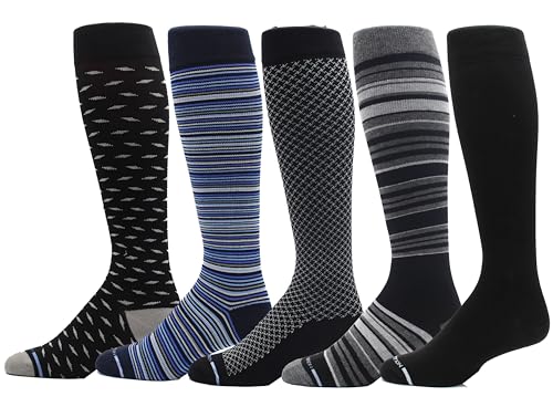 Image of Dr. Motion Compression Socks For Men & Women BEST Graduated Athletic Fit For Walking, Hiking, Running, Nurses 5 Pairs