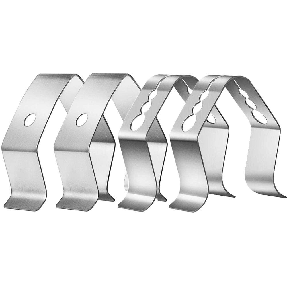 4 Pcs Grill Thermometer Probe Clip Holder Meat Thermometer Probe Holder for Grill Smoker Oven Ambient Temperature Reading, 2 Styles