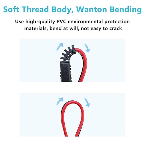 Miniatura 2 de Paquete de 5 mazos de cables polarizados Audiopipe de desconexión rápida de calibre 12 y 2 pines, cable de plomo tipo bala de conector SAE de alta