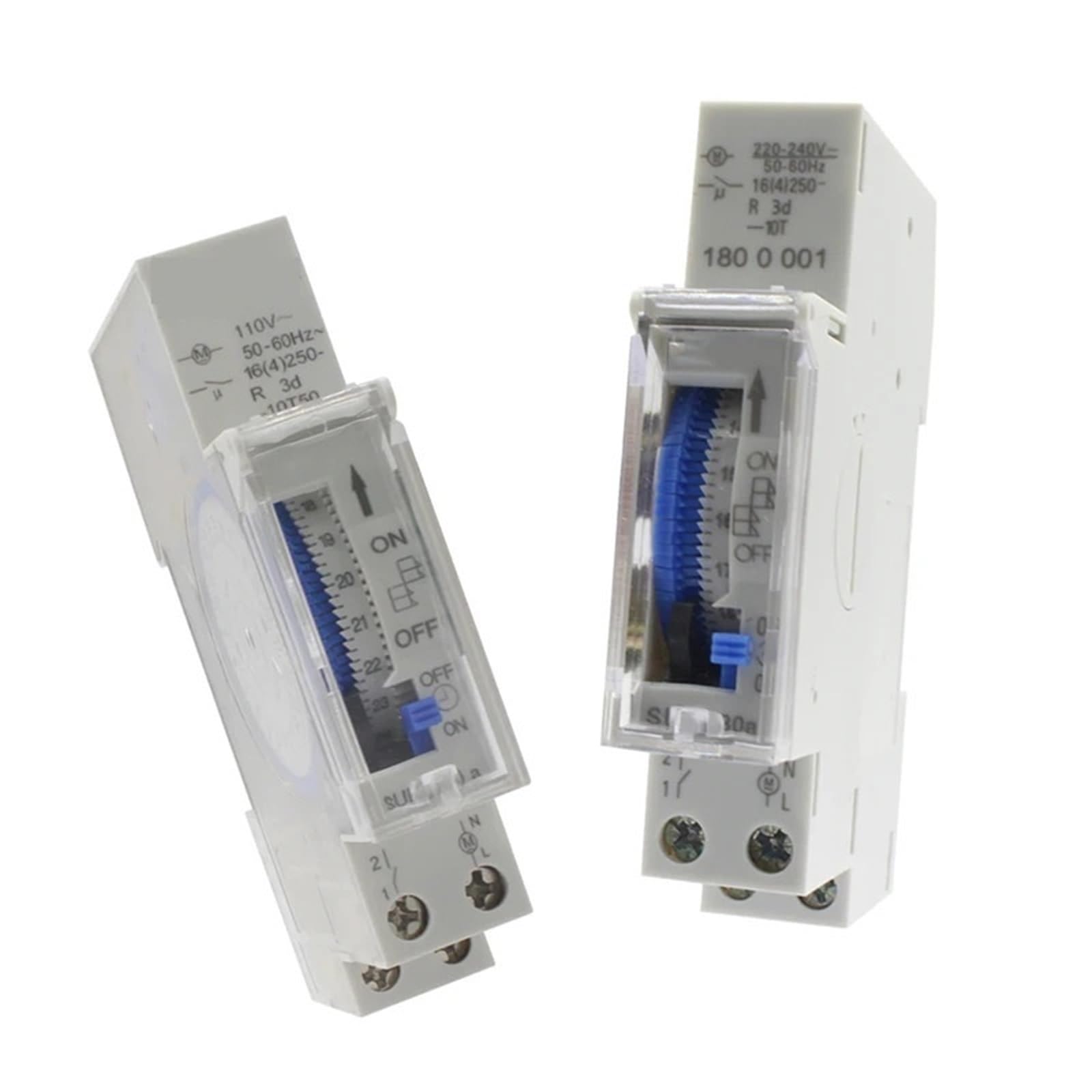 Temporizador SUL180A, 24 Horas, relé analógico, programable, eléctrico, 220 V, 16 A, batería, Carril DIN, mecánico