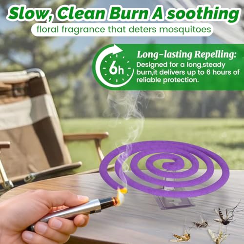Image of Extra Strong Mosquito Repellent Coils, 28 Pack Large Outdoor Coils for Patios, DEET Free, Long Lasting 7 to 8 Hours Burning Time, Effective Outdoor Insect Bug Control for BBQ Camping and Backyard