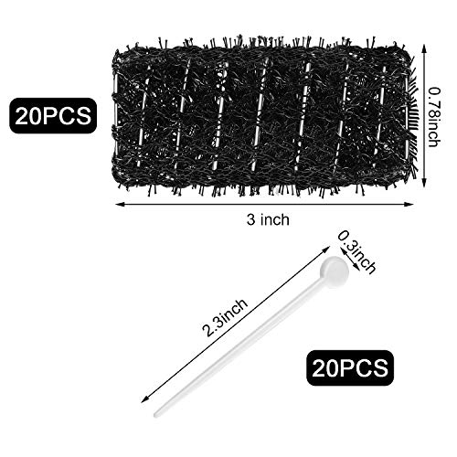 20 Pieces Hair Styling Brush Roller Hair Curler Roller Hair Mesh Roller And 20 Pieces Plastic Roller Picks For Women Girls Hair Styling, 2.5 X 0.7 Inch #TOP1
