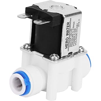 MAGT Electric Solenoid Valve 24 V DC Plastic Normally Closed Electric Solenoid Valve Quick Connection for Water Purifier