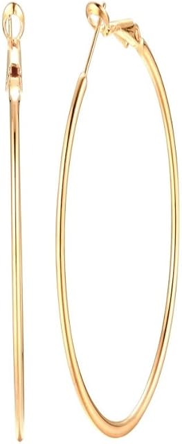 90mm Gold Large Hoop Earrings For Womens Girls Stainless Steel Big Huggie Hoops Hypoallergenic for Sensitive Ears Fashion Jewelry