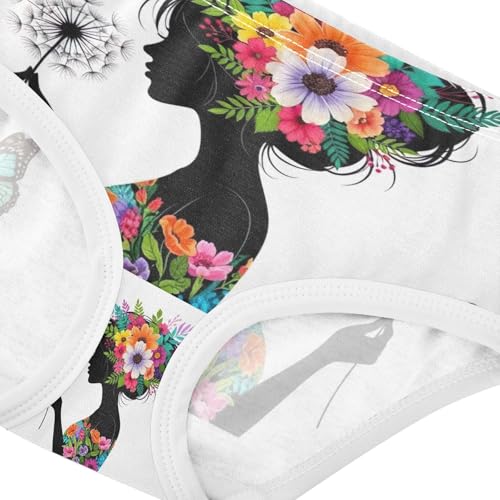 Toddler Briefs, Colorful Flowers Cotton Underwear Girls, 2–8 Years 5