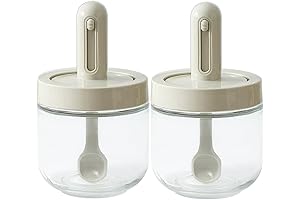 2-Pack Glass Seasoning Bottles with Spoon