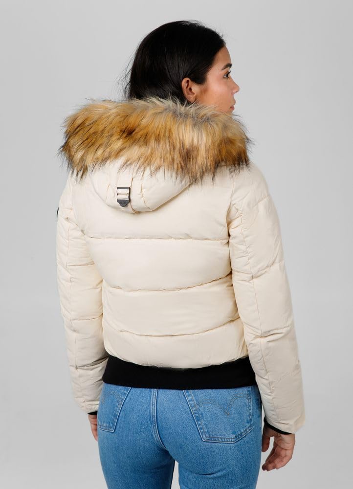 PITBULL - Winterjacke Damen mit Kapuze Azalea, Jacke Damen mit Reißverschluss, Bequeme Seitliche Taschen, Damen Wintersteppjacke, Perfekt für Winter