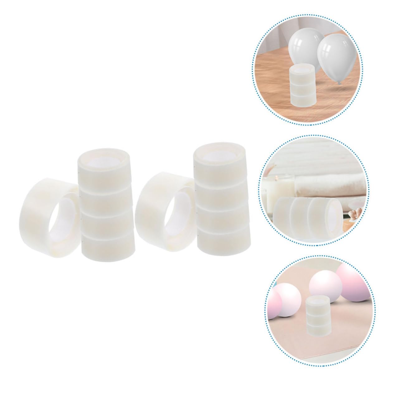 SECFOU Balloon Sticky Tape Removable Round Rubber Dots for Crafts