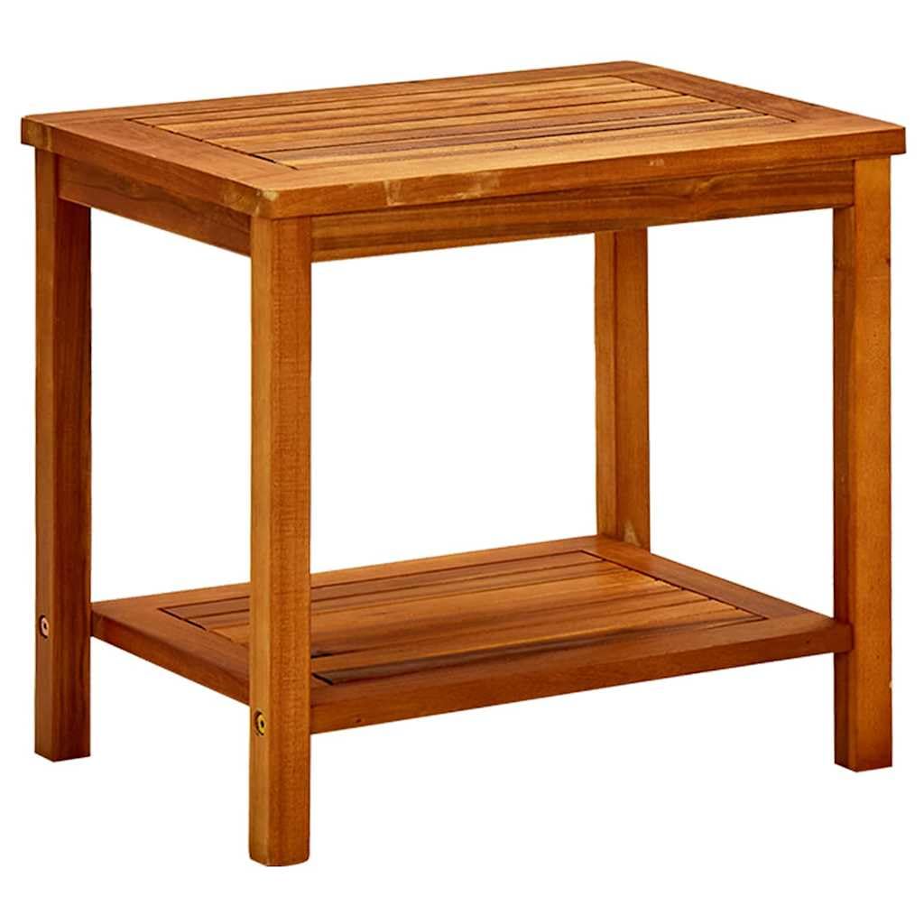 vidaXL Solid Acacia Wood Coffee Table Home Living Room Garden Outdoor Terrance Furniture Wooden End Side Tea Sofa Porch Accent Table, 50 x 35 x 45 cm