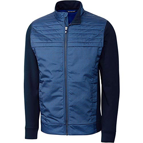 Image of Cutter & Buck Men's Wind-resistant Discovery Windblock Hybrid Jacket
