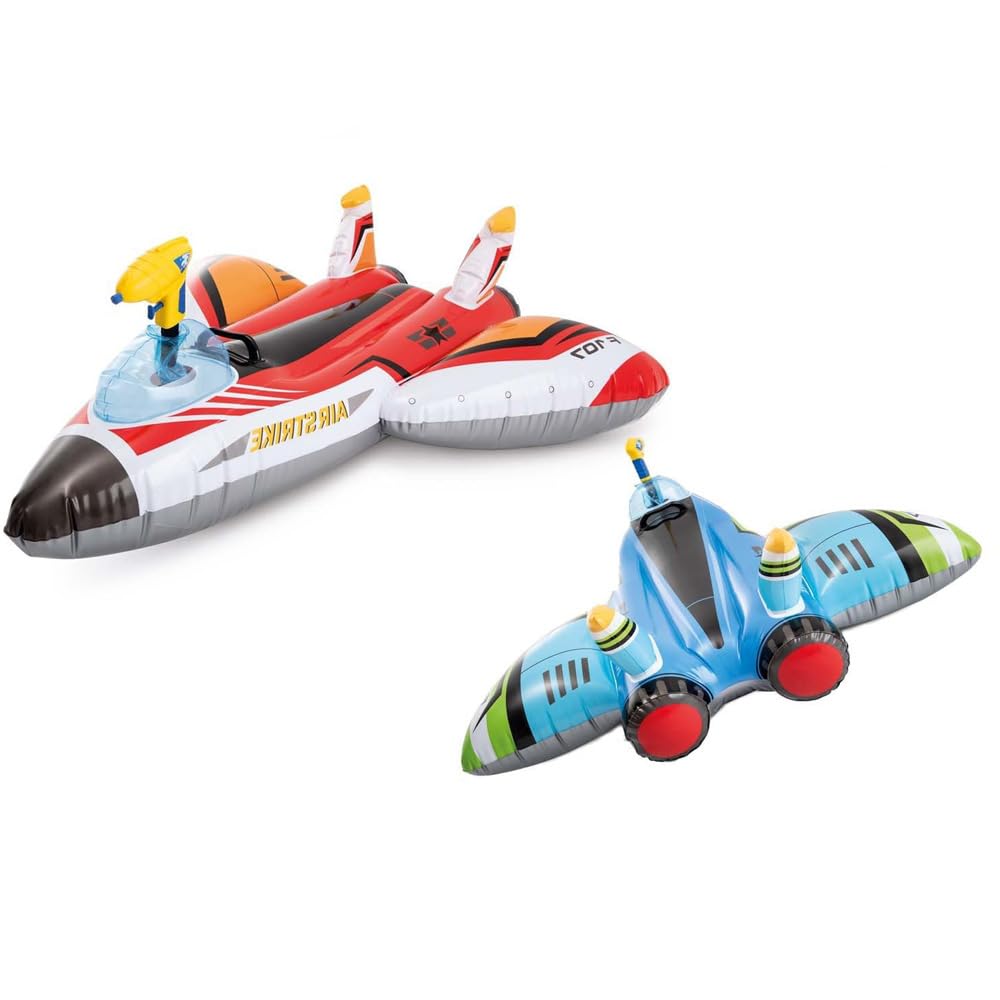 Virsus Aereo Gonfiabile Cavalcabile 536NP, misura 117x117 cm, Letto Salvagente con Pistola ad Acqua e Maniglia, Galleggianti per Piscine, Feste ed Eventi