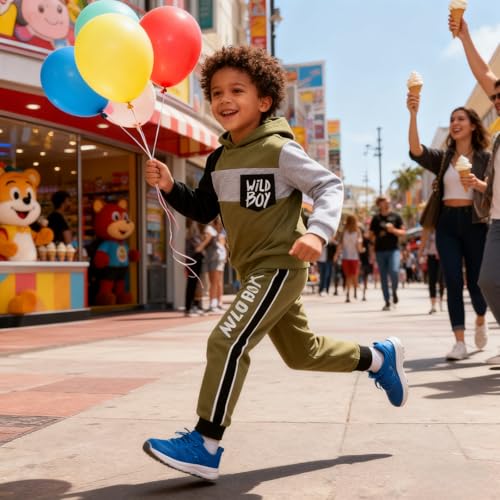 Image of 2-6T Toddler Baby Boy Clothes Color Blocking Hoodies + Pants Fall Winter Outfits