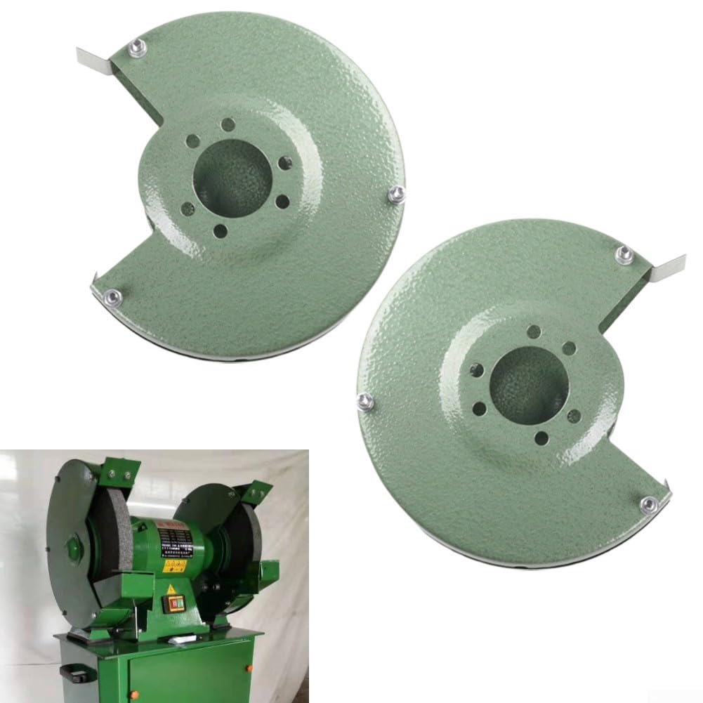 Copertura protettiva per smerigliatrice da banco da 15,2 cm, per rettificatrice tipo 150, coperture interne ed esterne, protezione di sicurezza, struttura in ferro, verde