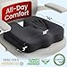 5 STARS UNITED Seat Cushion for Tailbone Pain Relief – Memory Foam Lifting Pillow for Coccyx, Hip, Hemorrhoid, Sciatica & Post-Surgery Recovery – Wheelchair, Car, Desk, Gaming & Office Chairs, Black