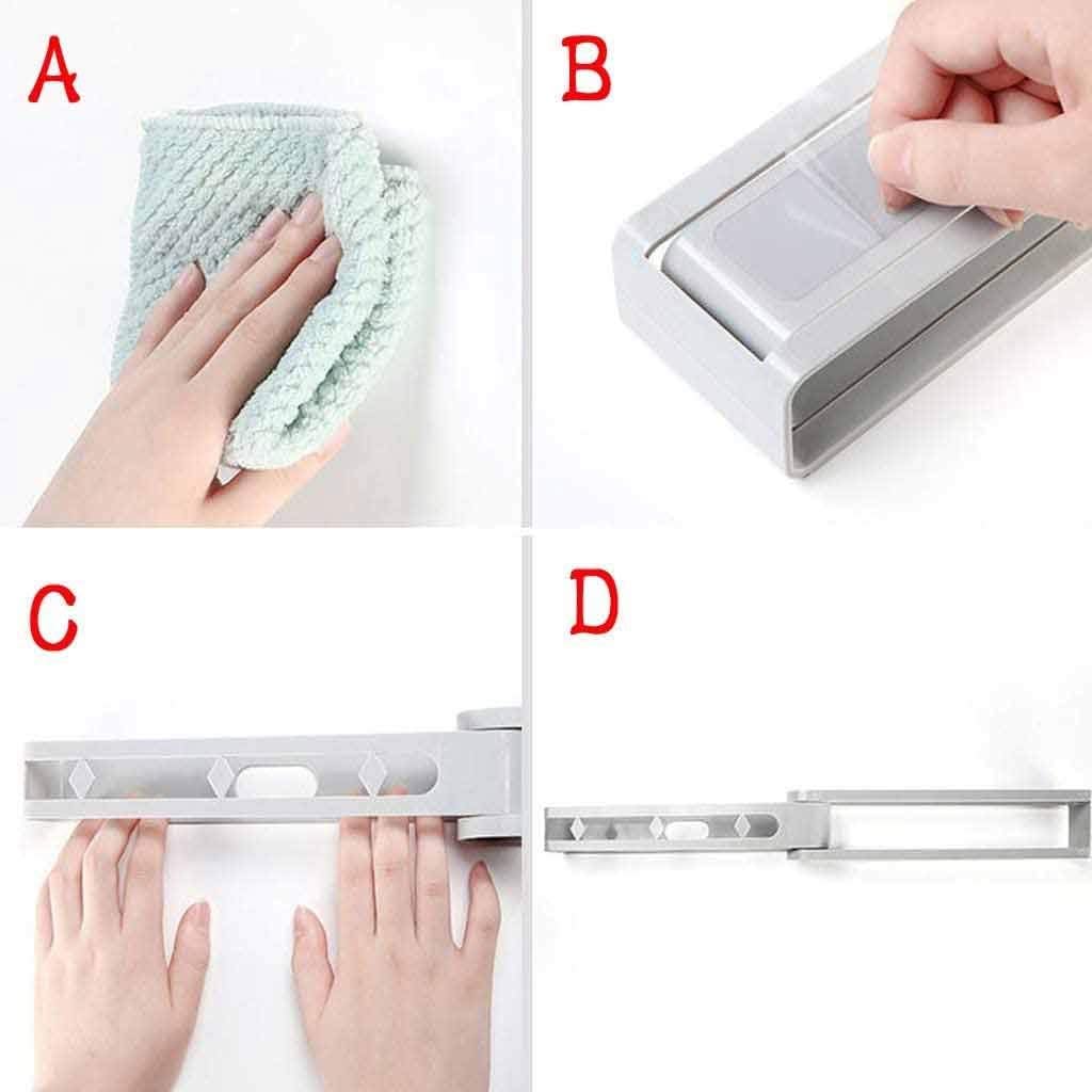 Slippers Rack Shoes Organizer 3 in 1 Wall Mounted ABS Holder with Self Adhesive for Bathroom