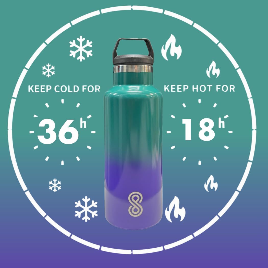 HOME ARCHIVE 25 Oz Leak Proof - Stainless Steel Hot & Cold Water Bottles for Men & Women Double Walled & Vacuum Insulated With Dishwasher Safe Pack of 1 (Blue Lagoon)