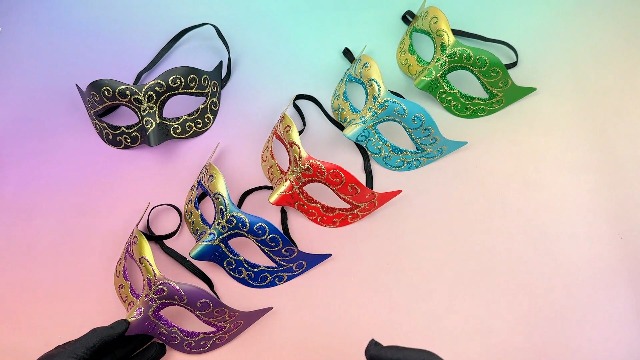 Masques Du Carnaval Vénitien | Arlequin, Loup, Corbeau, Chat, Dentelle