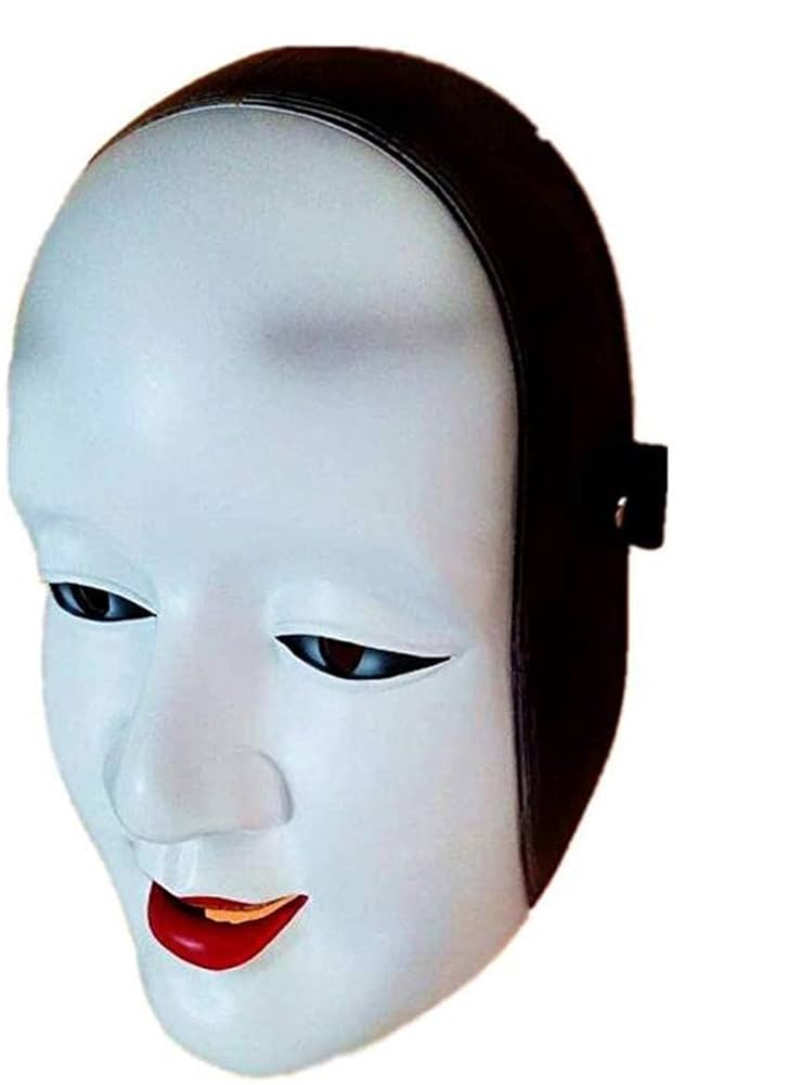 Amazon.co.jp: お面 女能面 高級仮面 樹脂製 豪華能面