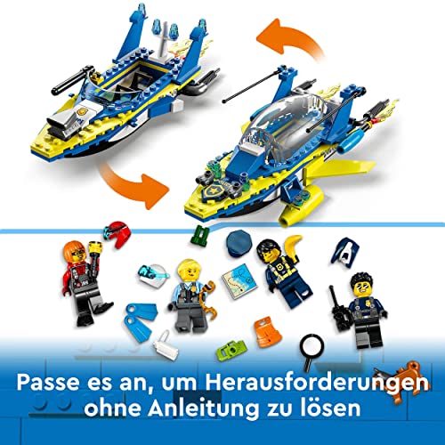 LEGO 60355 City Detektivmissionen der Wasserpolizei, interaktives Abenteuer-Spielset mit Boot und 4 Minifiguren, Polizei… – Bild 5