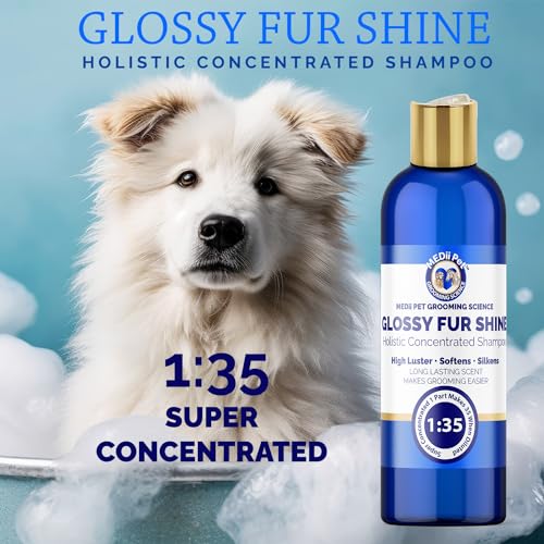 Image of Super Concentrated Glossy Fur Shine Professional Grooming Science. 16oz Makes 4 gallons. Makes Fur on Horses and Dogs Glisten and Shine. Great FurTastic Results, Milky