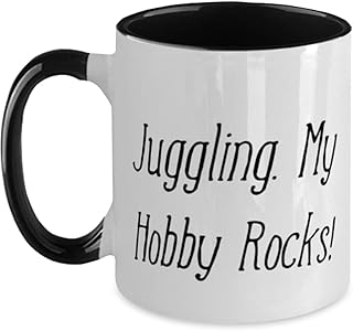 Inspire Juggling Two Tone 11oz Mug, Juggling. My Hobby Rocks!, For Friends, Present From, Cup For Juggling