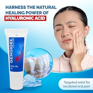 Gengigel Oral Gel 20ml – Hyaluronic Acid Mouth Ulcer Treatment for Adults, Gum Repair & Gum Disease Support, Gel for Mouth Ulcers, Sore & Bleeding Gums